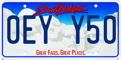 SD license plate 0EYY50