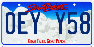 SD license plate 0EYY58