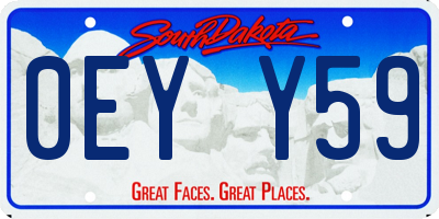 SD license plate 0EYY59