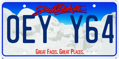 SD license plate 0EYY64