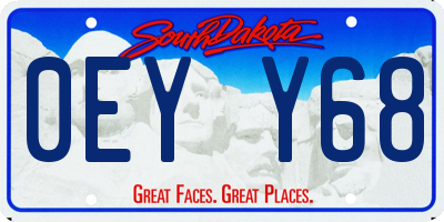 SD license plate 0EYY68