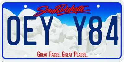SD license plate 0EYY84