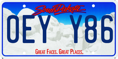 SD license plate 0EYY86