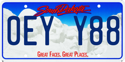 SD license plate 0EYY88