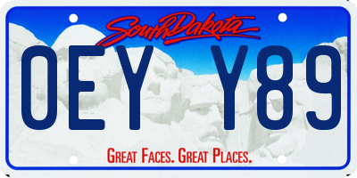 SD license plate 0EYY89
