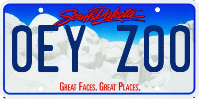 SD license plate 0EYZ00
