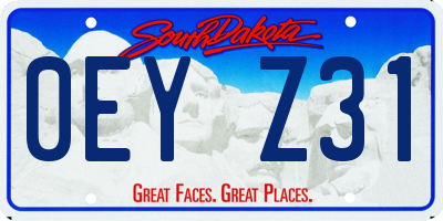 SD license plate 0EYZ31