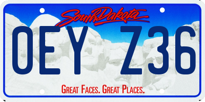 SD license plate 0EYZ36