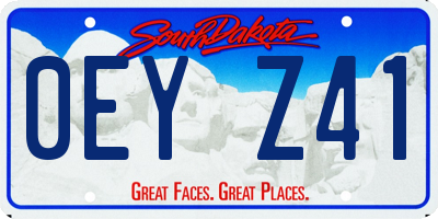SD license plate 0EYZ41