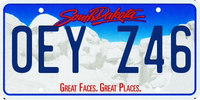 SD license plate 0EYZ46