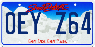 SD license plate 0EYZ64