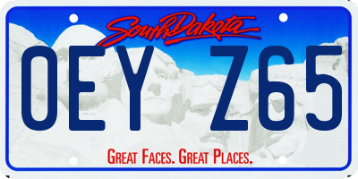 SD license plate 0EYZ65