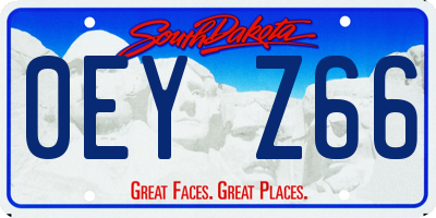 SD license plate 0EYZ66