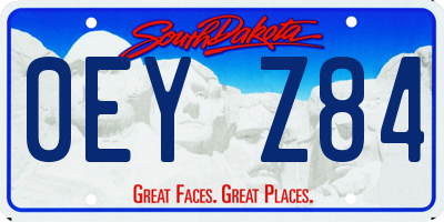 SD license plate 0EYZ84