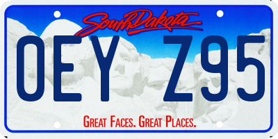 SD license plate 0EYZ95
