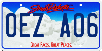 SD license plate 0EZA06