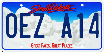 SD license plate 0EZA14