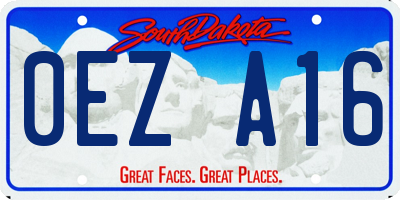 SD license plate 0EZA16