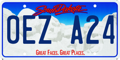 SD license plate 0EZA24