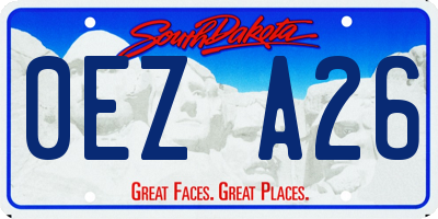 SD license plate 0EZA26