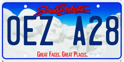 SD license plate 0EZA28