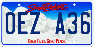 SD license plate 0EZA36