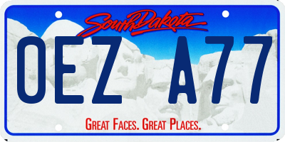 SD license plate 0EZA77