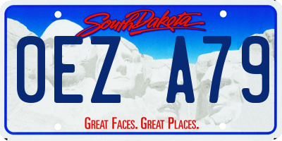 SD license plate 0EZA79