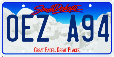 SD license plate 0EZA94