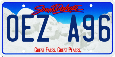SD license plate 0EZA96