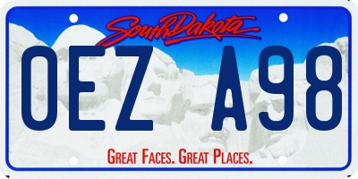 SD license plate 0EZA98
