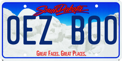 SD license plate 0EZB00