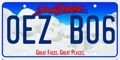 SD license plate 0EZB06