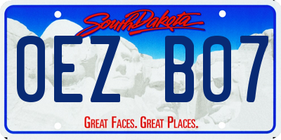SD license plate 0EZB07