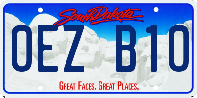 SD license plate 0EZB10