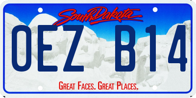 SD license plate 0EZB14