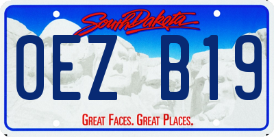 SD license plate 0EZB19
