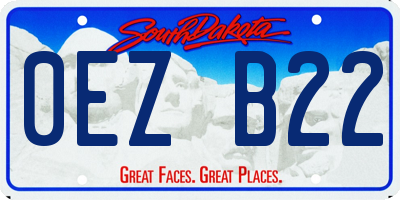 SD license plate 0EZB22