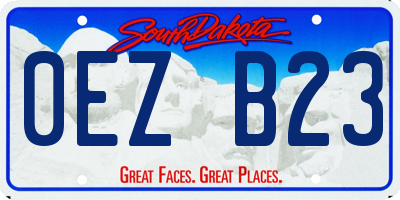SD license plate 0EZB23