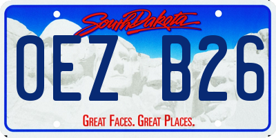 SD license plate 0EZB26