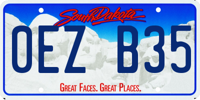 SD license plate 0EZB35