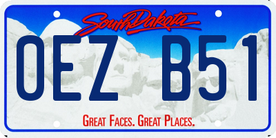 SD license plate 0EZB51