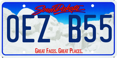 SD license plate 0EZB55