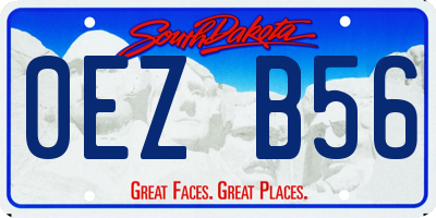 SD license plate 0EZB56