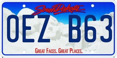 SD license plate 0EZB63