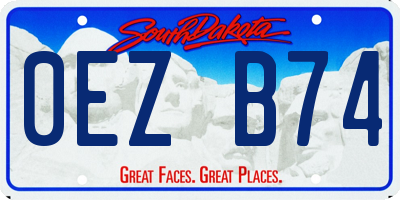 SD license plate 0EZB74