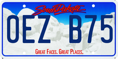 SD license plate 0EZB75