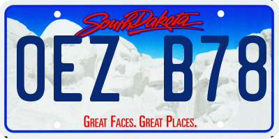 SD license plate 0EZB78