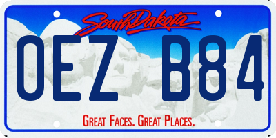 SD license plate 0EZB84