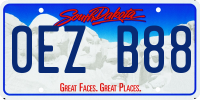 SD license plate 0EZB88